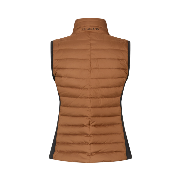 Brown puffer vest with &