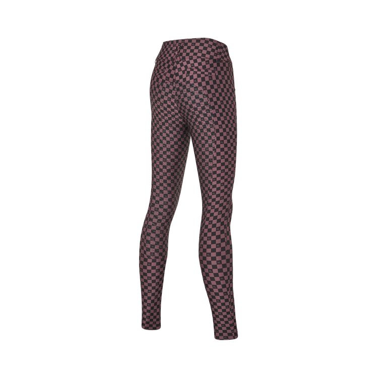 Kingsland Equestrian checked riding pants in wine color