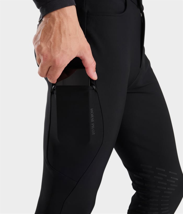Stretch fabric breeches for horse riding