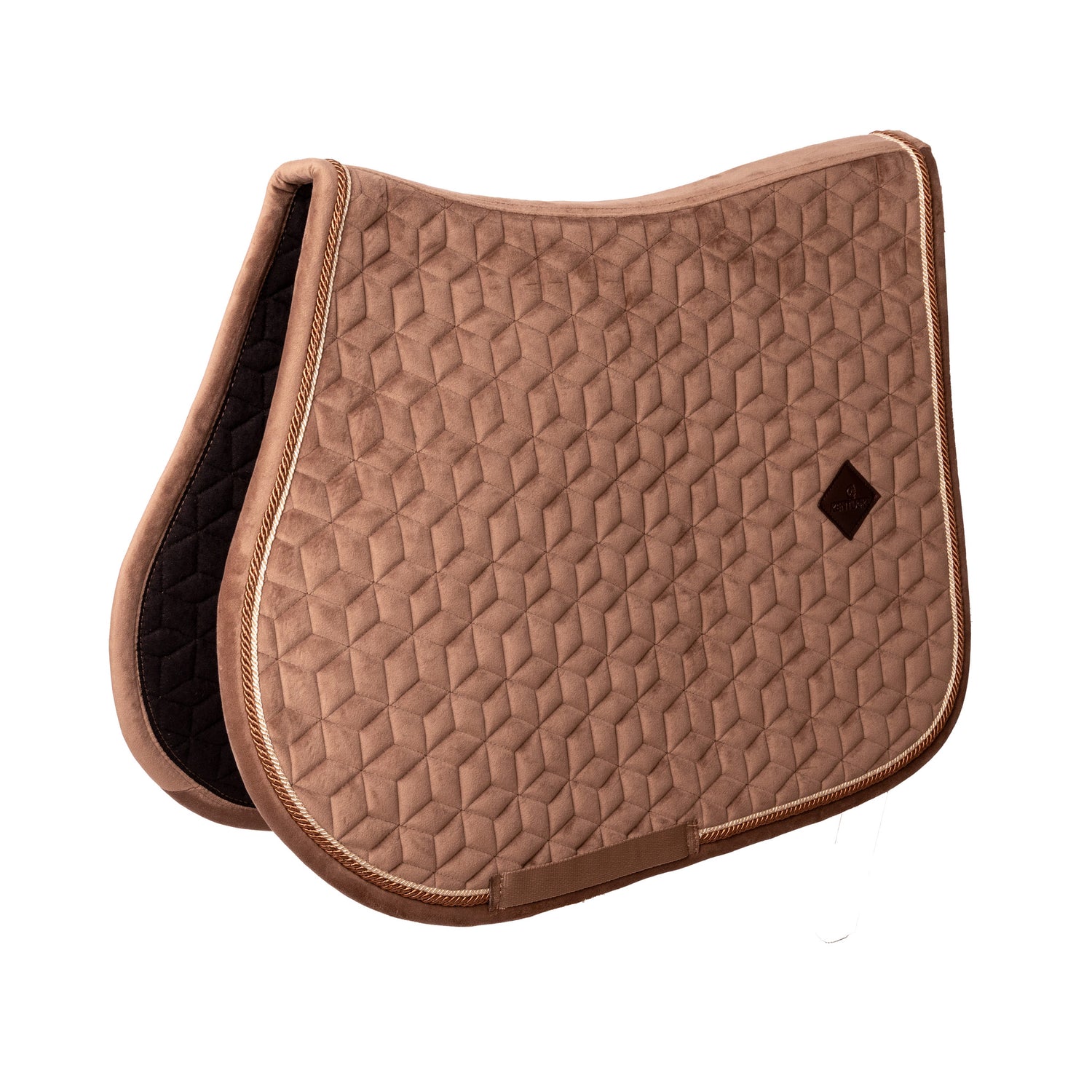 Beige velvet saddle pad