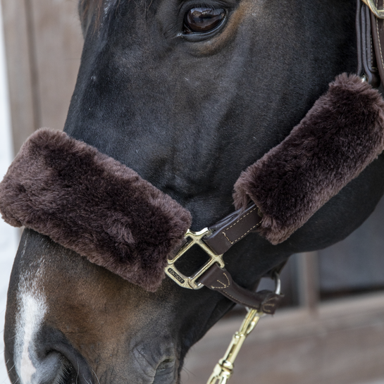 vegan sheepskin cover for horse halters