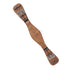 Brown leather anatomic dressage girth
