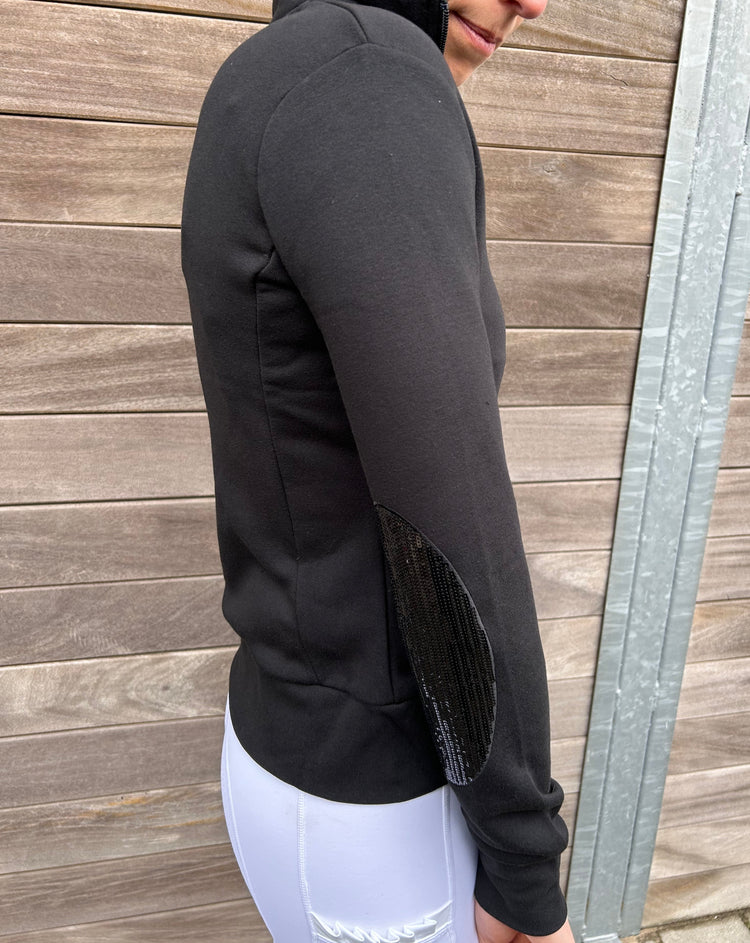 Kingsland sweater with glitter elbows