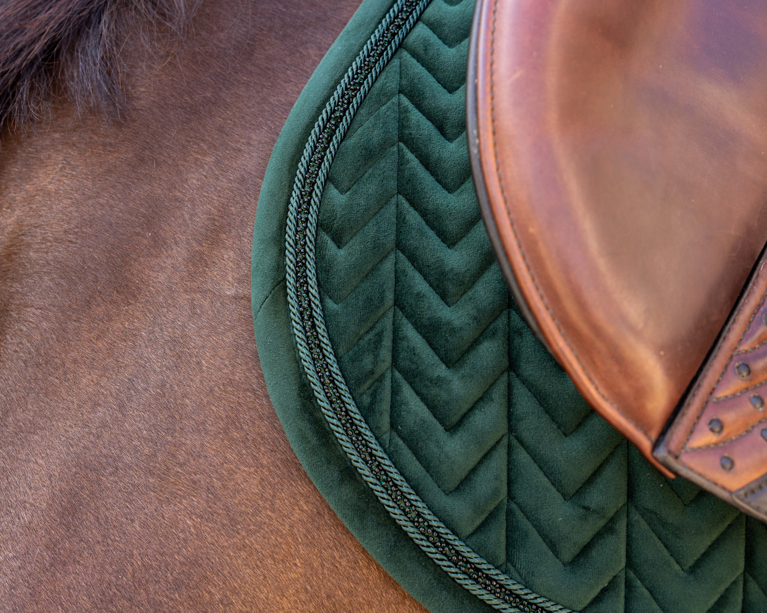 velvet saddle pad