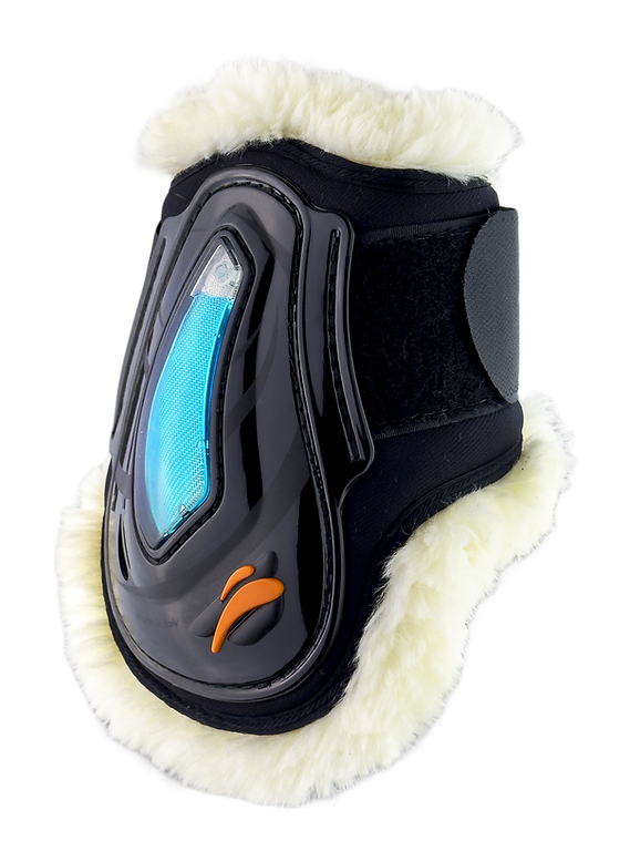 Velcro strap fetlock boots for show jumping