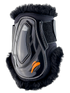 Young horse hind boots with black sheepskin