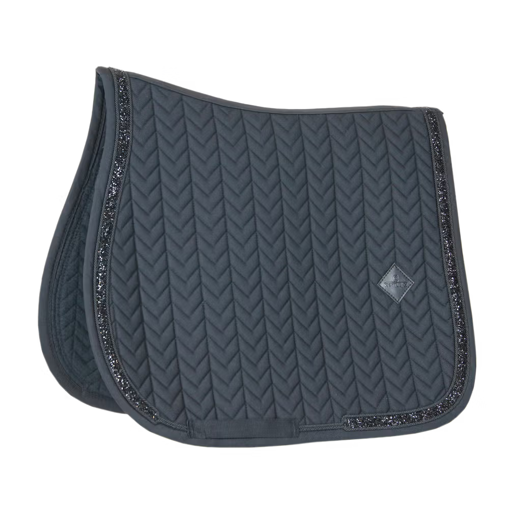 Show Jumping Saddle Pad Glitter stone from Kentucky in black