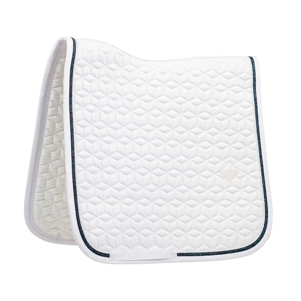 White dressage saddle pad