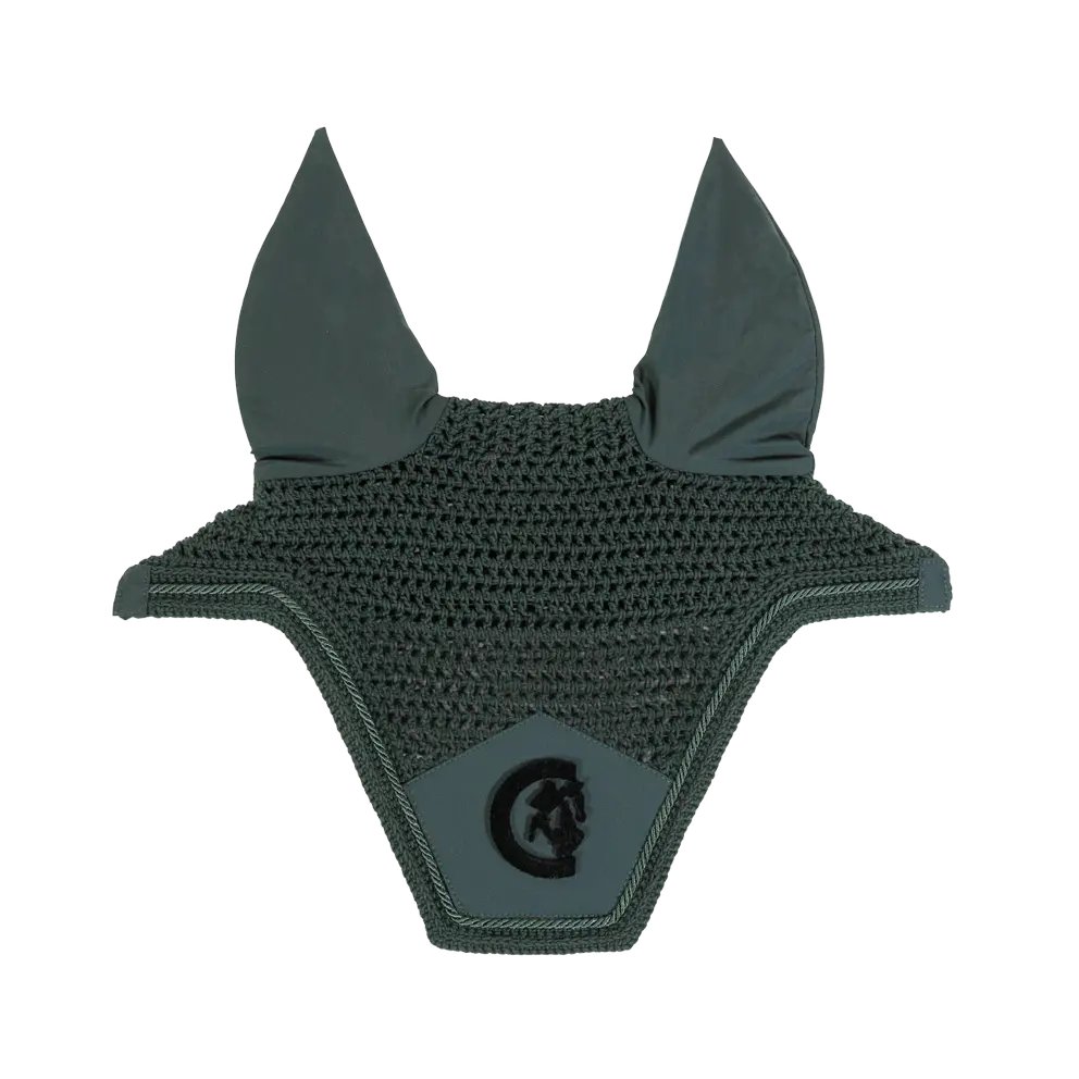 soundless ear bonnet in dark green