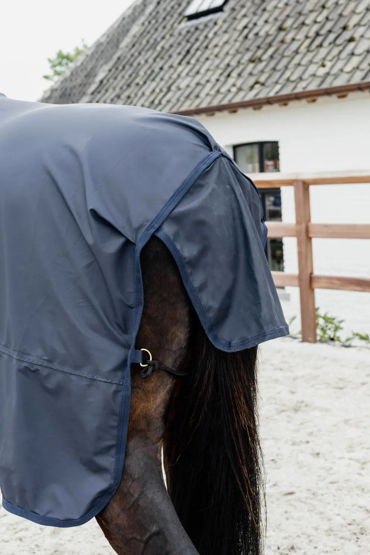 navy horse rain rug