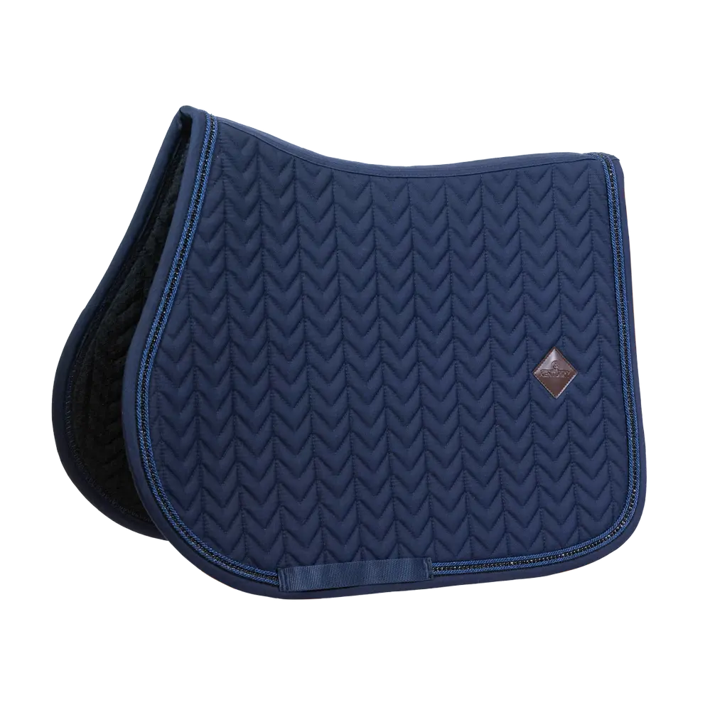 Navy jumping pad with fancy edge