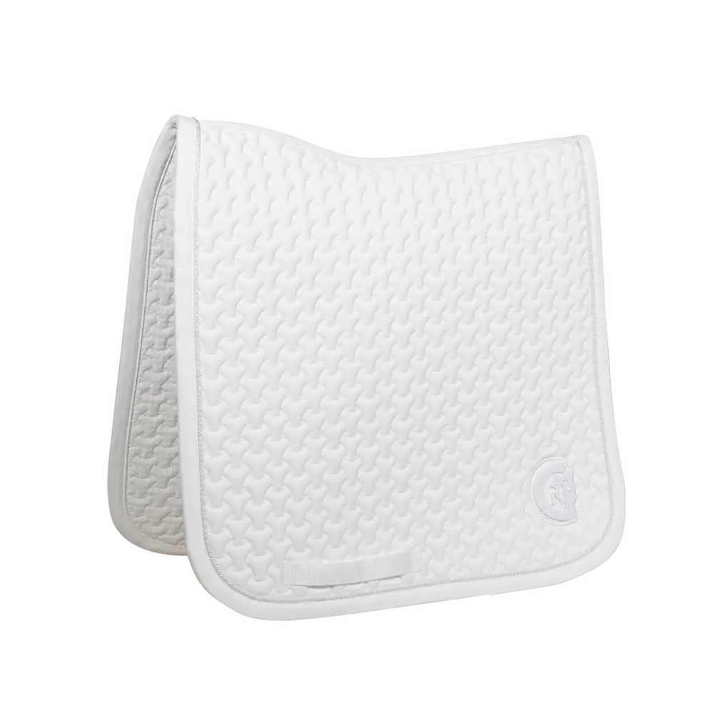 white dressage saddle pad