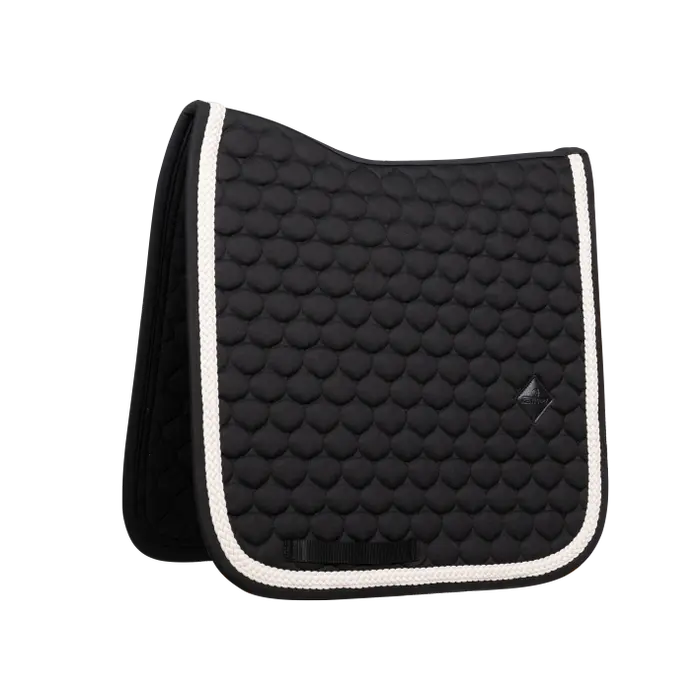 Black and white dressage saddle cloth