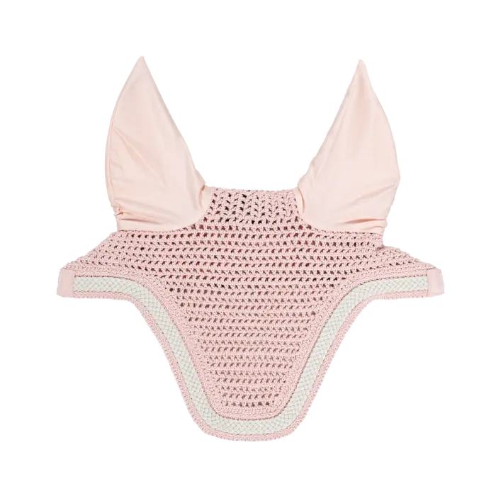 Light Pink Soundless ear bonnet for horses