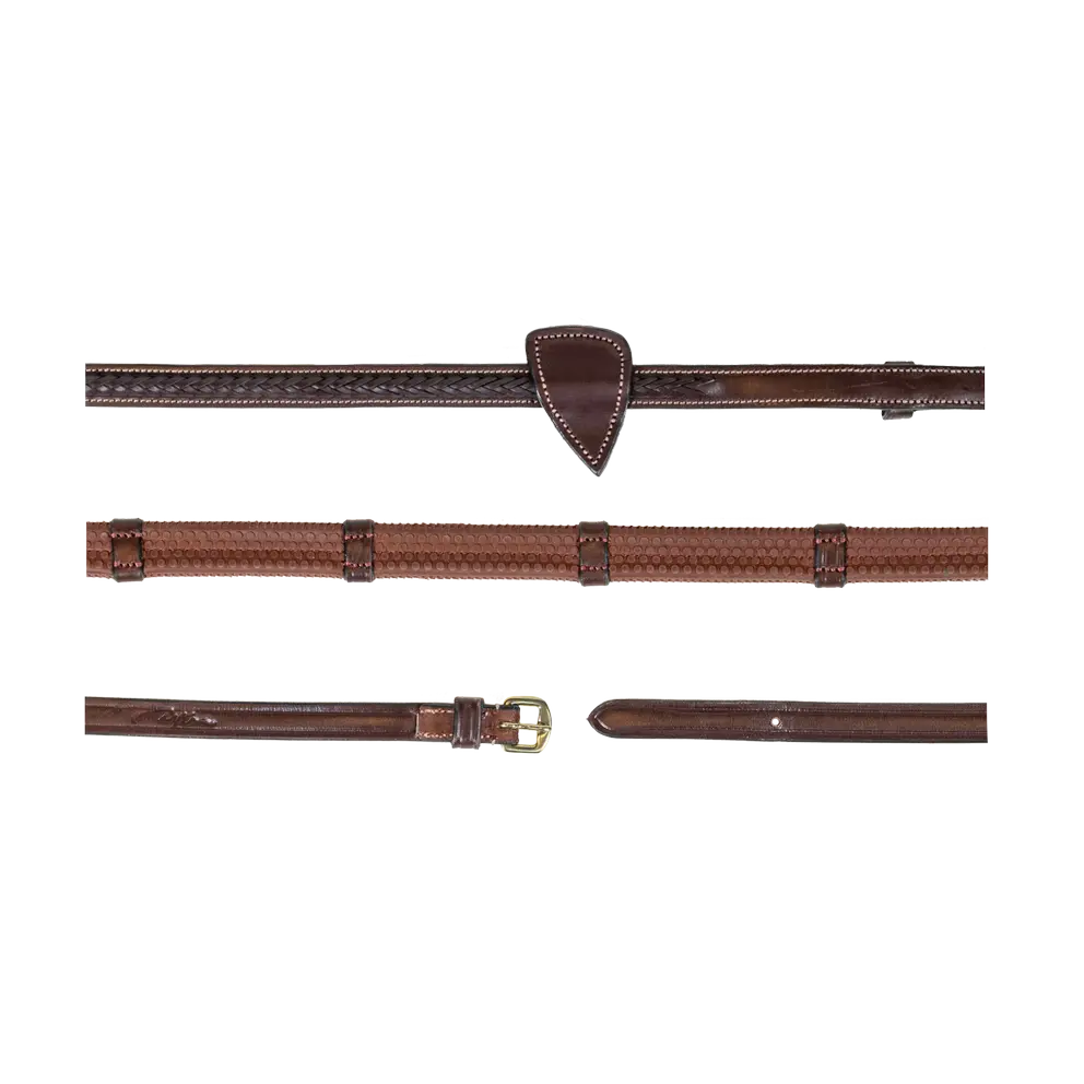 brown rubber reins