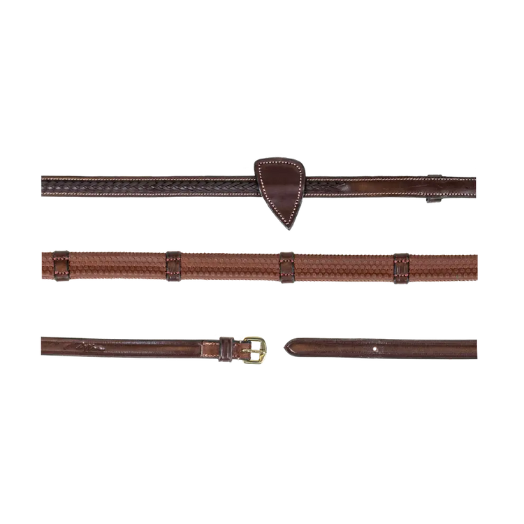 brown rubber reins