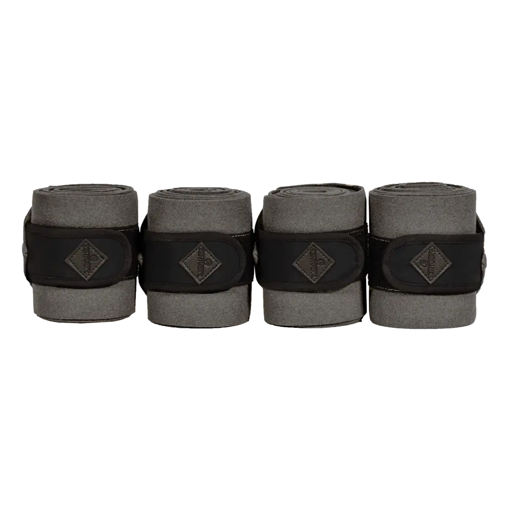 Grey horse bandages