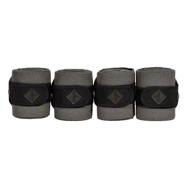 Grey horse bandages