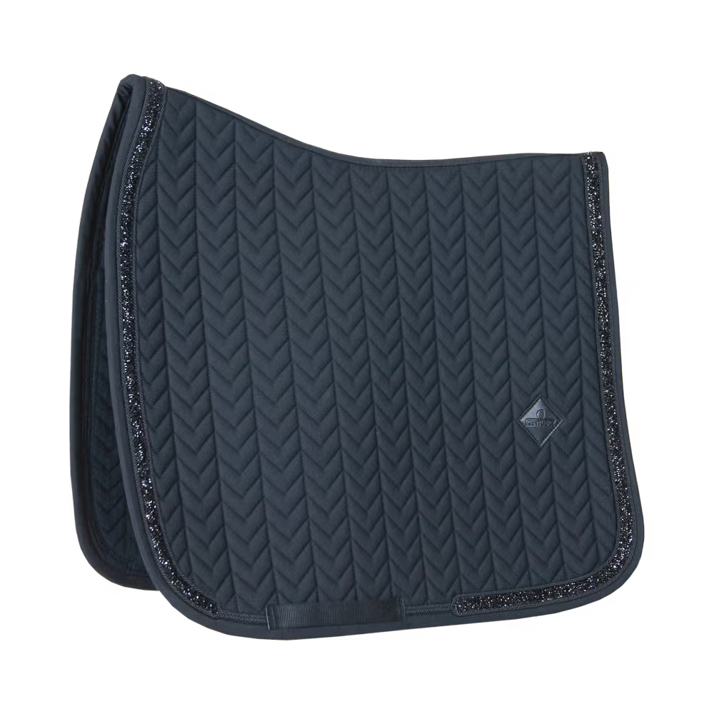 Kentucky Horsewear Dressage Saddle Pad Glitter Stone Black