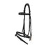braided horse bridle black leather
