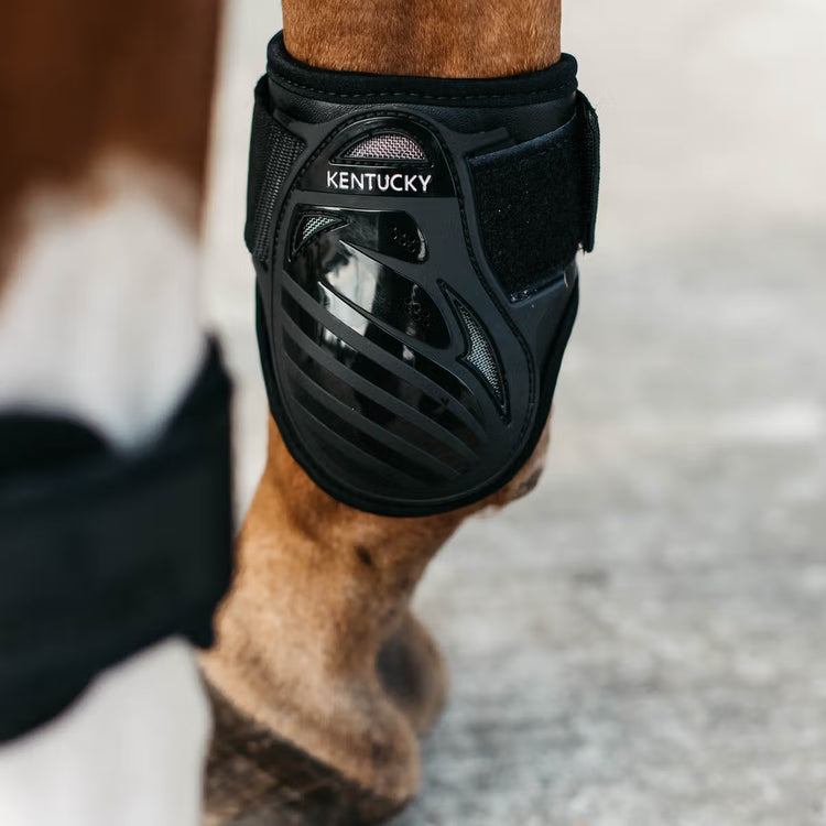 Close-up of fetlock boots TPU protection