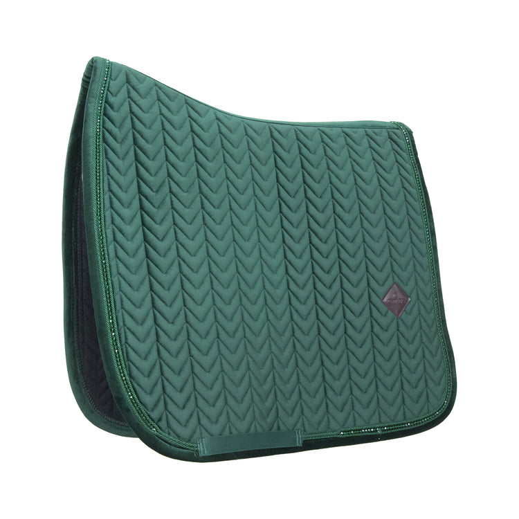 Kentucky Dark Green Velvet Pearls Saddle Blanket