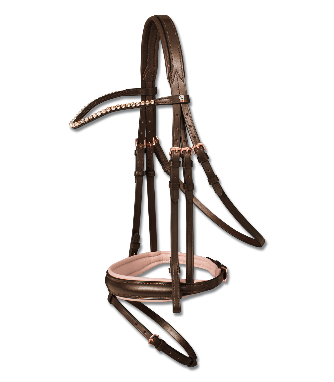 Bridle with softly lined headpiece and noseband