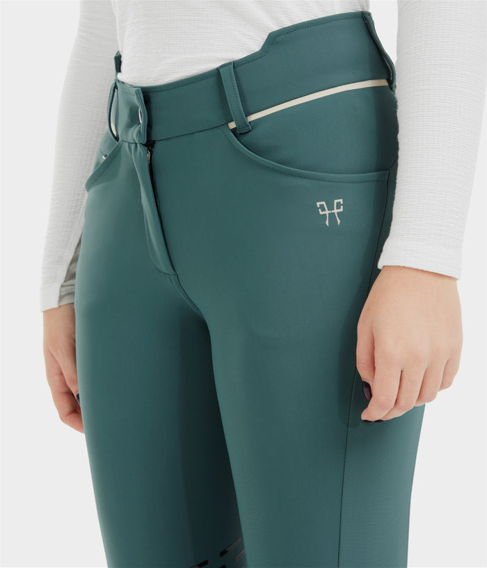 Green breeches for horse riding