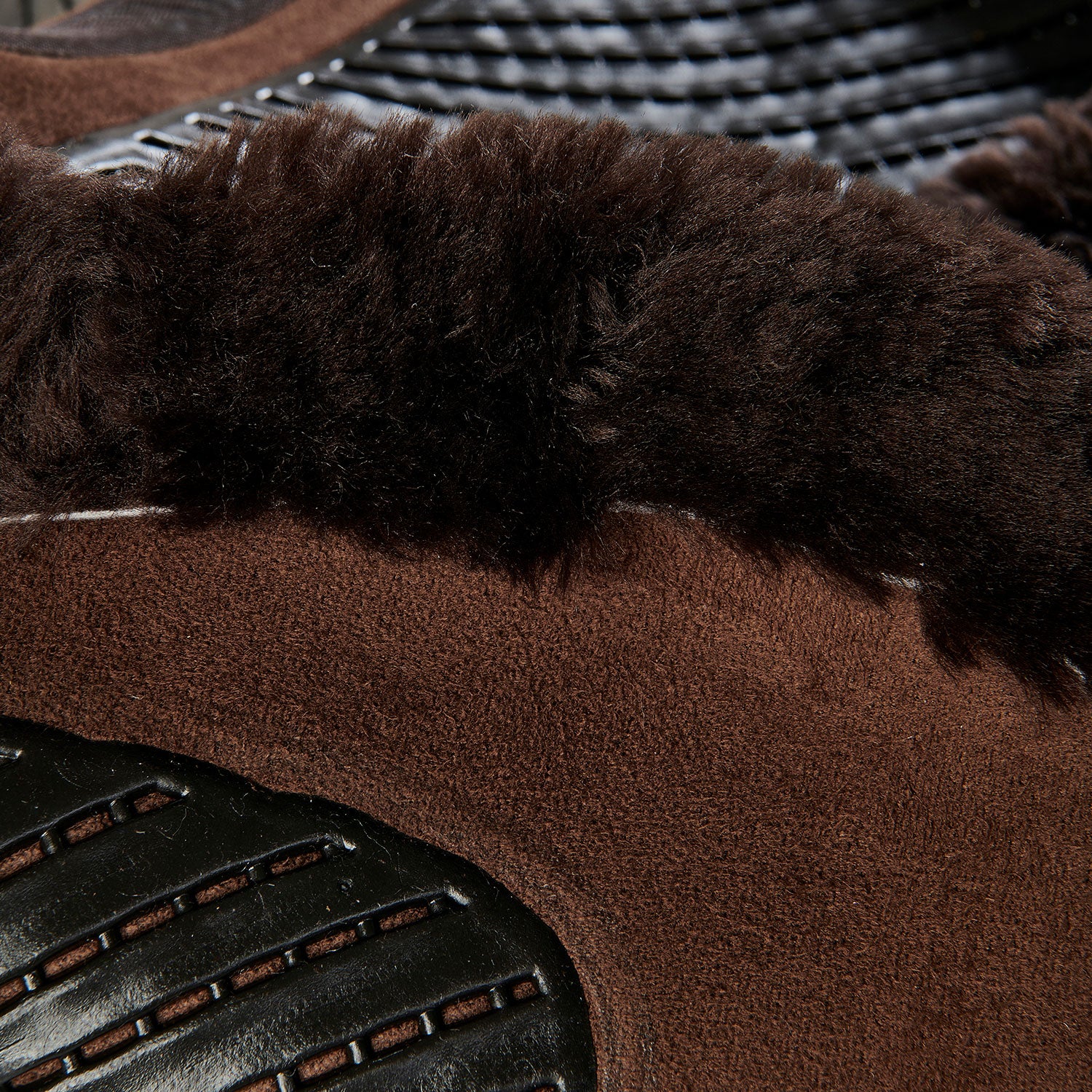 brown sheepskin numnah with gel