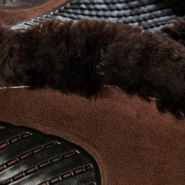 brown sheepskin numnah with gel