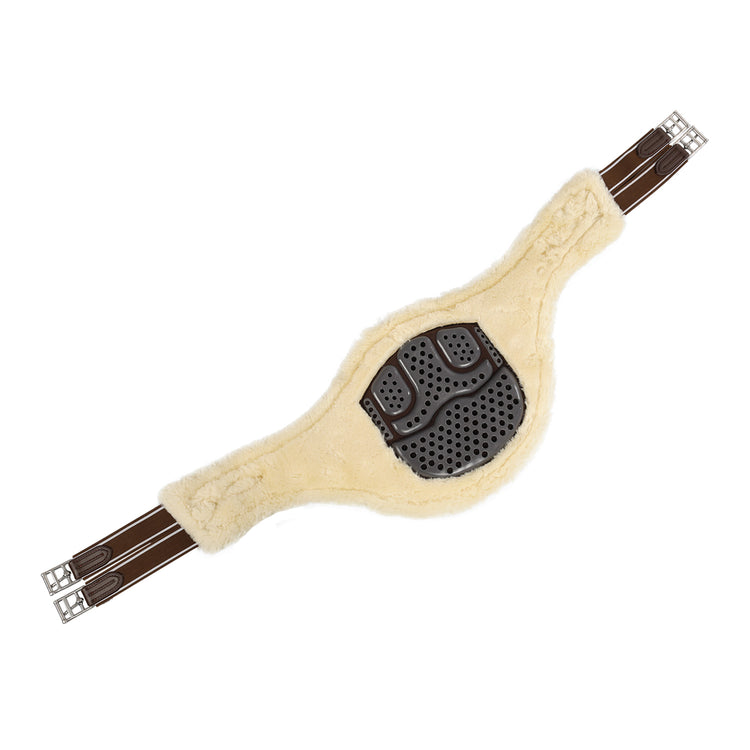 Sheepskin jumping girth with gel