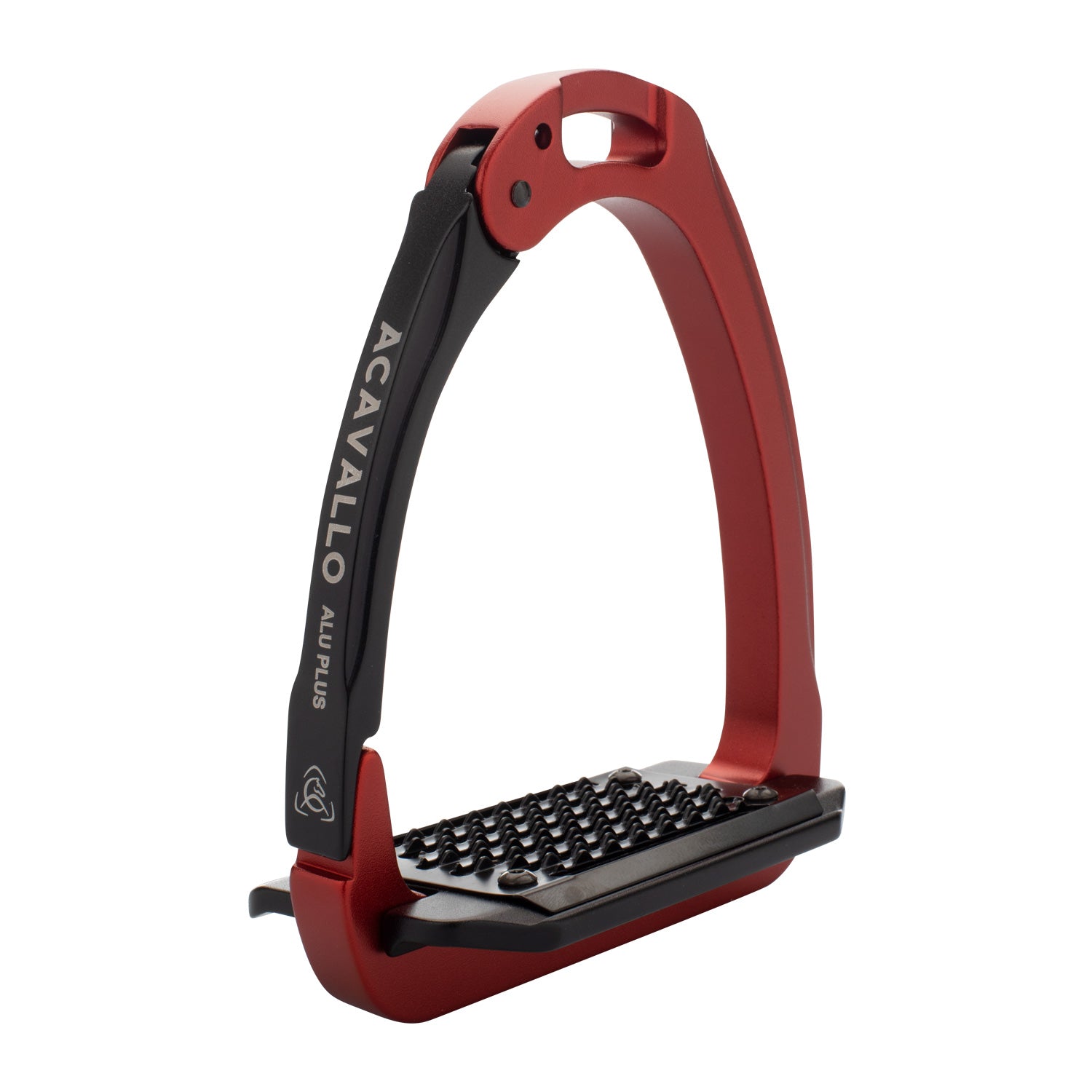 Red horse riding stirrups