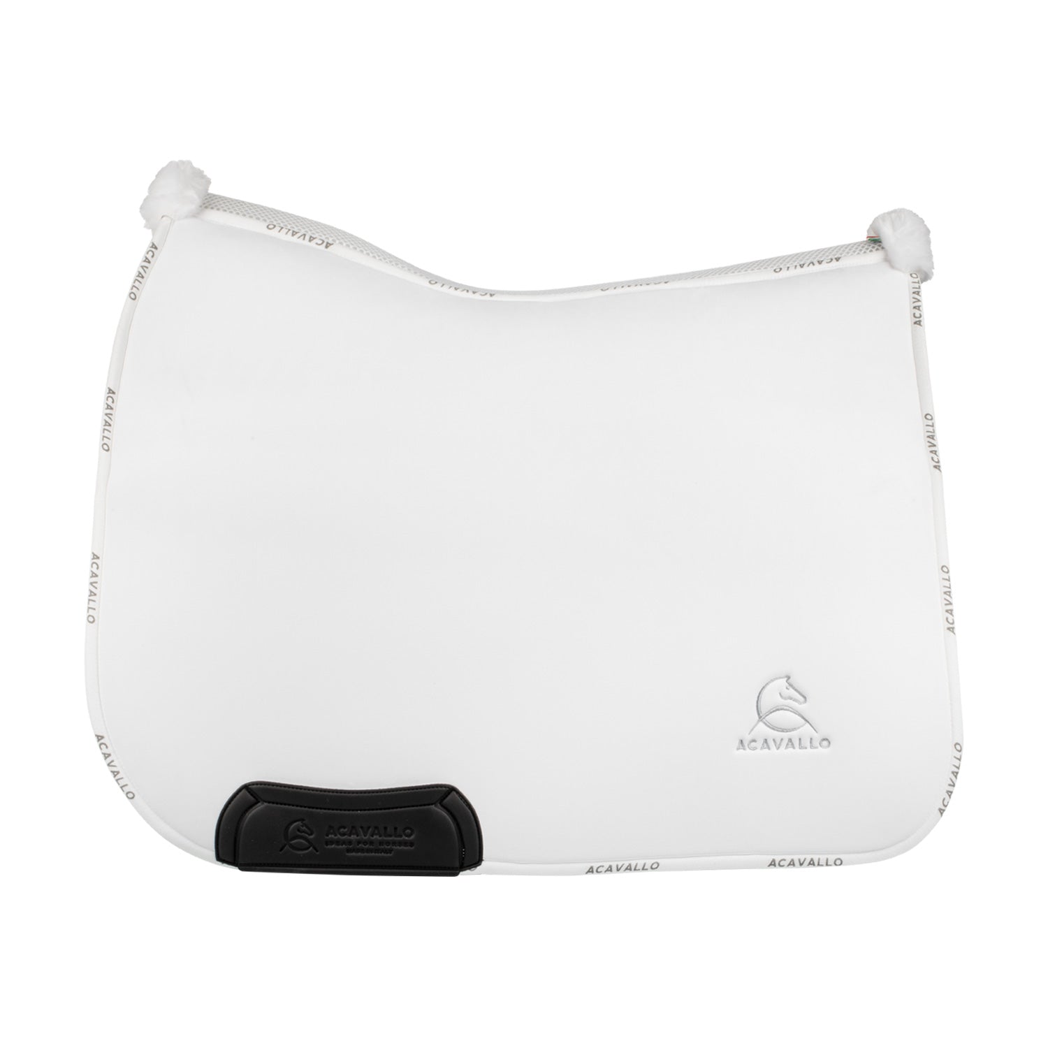 Dressage saddle pad with fur underside