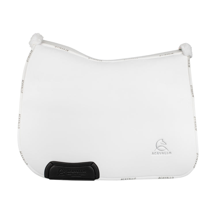 Dressage saddle pad with fur underside