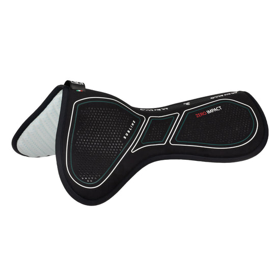 Memory foam half pad with rear riser support