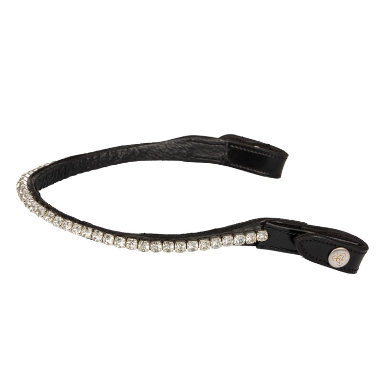 Browband with white crystals
