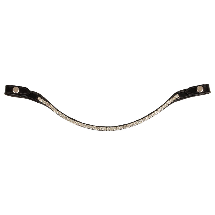 Bling Browband with button closure