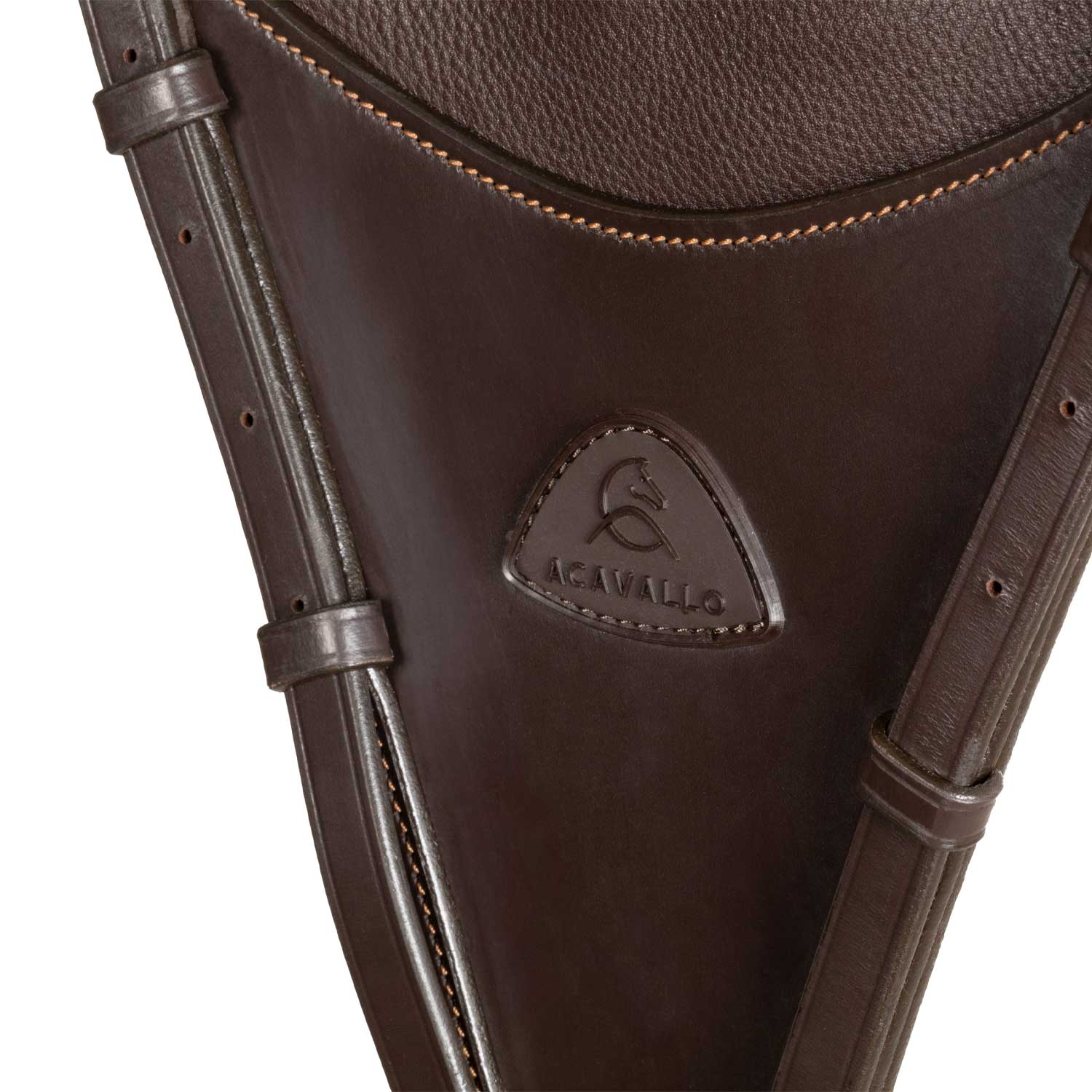 Anatomical leather martingale attachment for controlled rein position