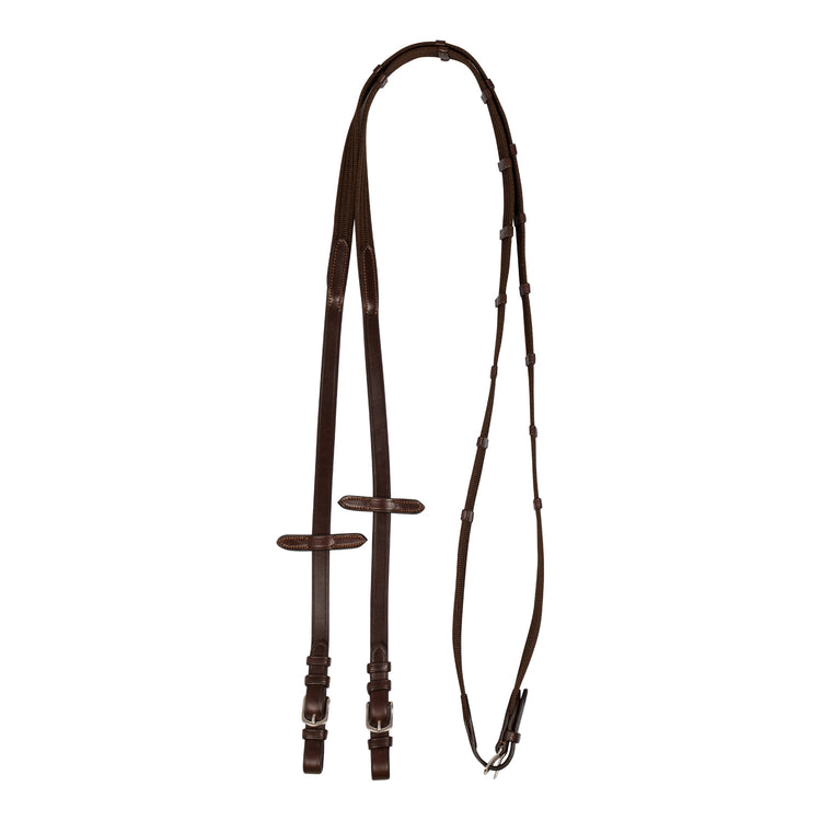 nylon web reins with leather stoppers