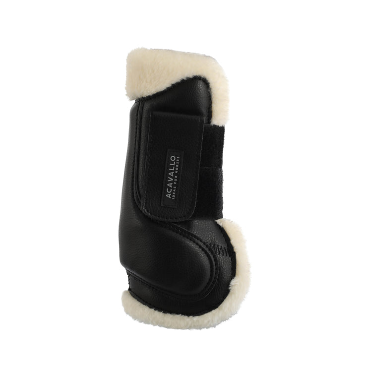 vegan sheepskin front boots