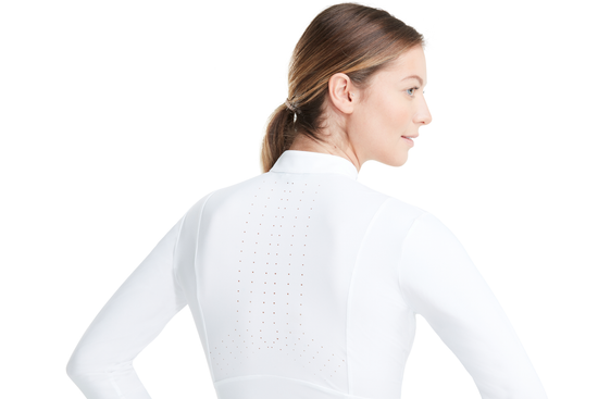 White dressage show shirt long sleeves