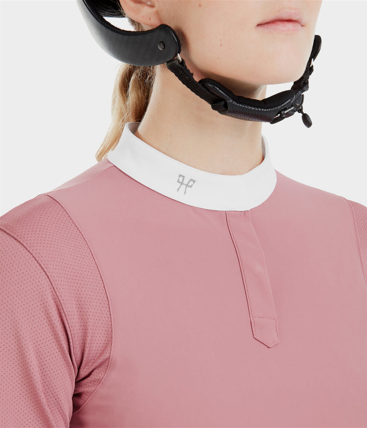 equestrian competition shirt with mesh