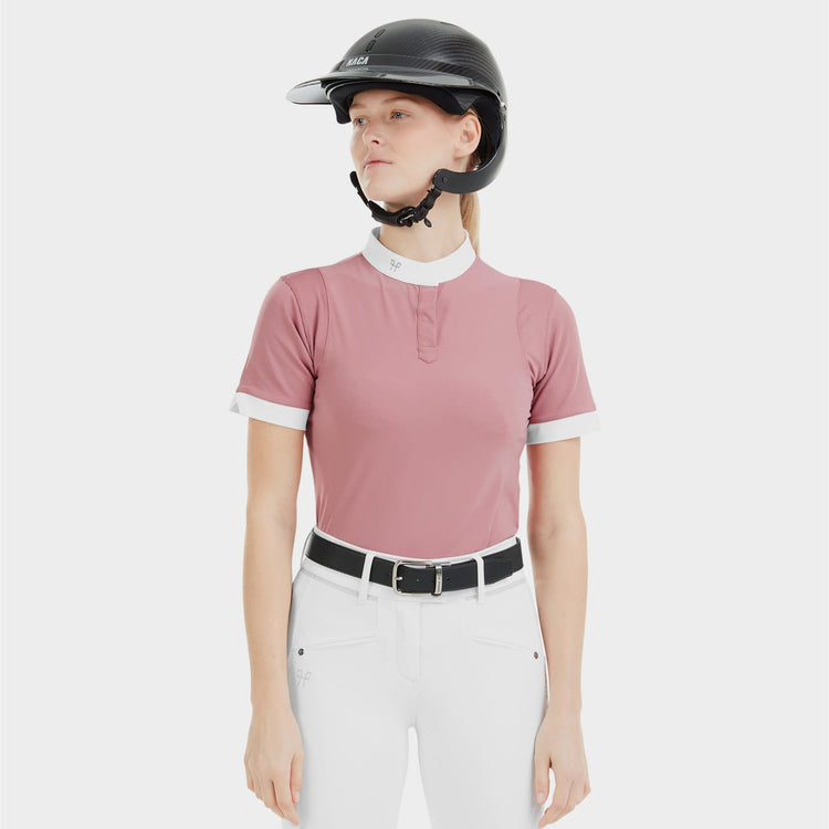 pink equestrian show shirt
