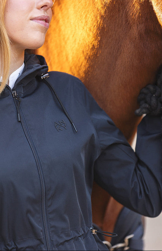 Close up ANKY equestrian rain coat