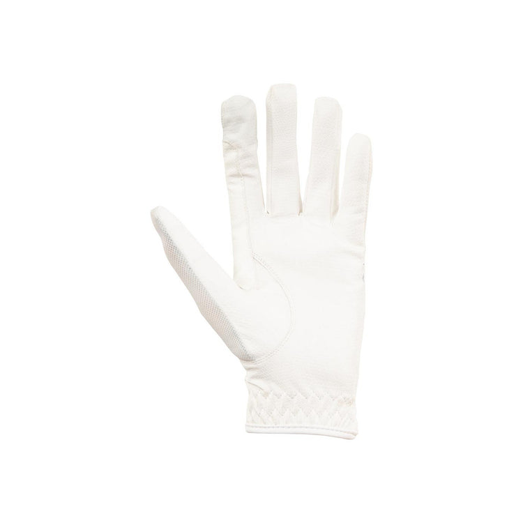 White horse riding gloves with grip