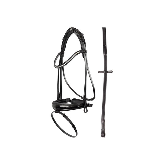 Dressage bridle with poll adjustments