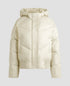Light cream padded bomber jacket