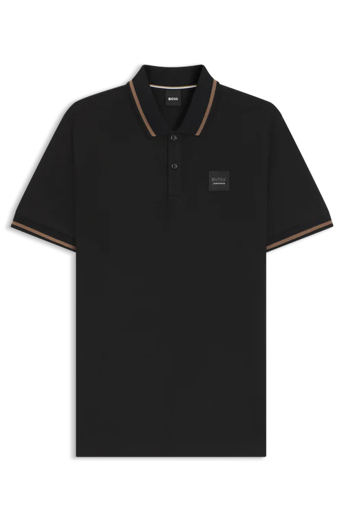 BOSS Equestrian Black Polo for men