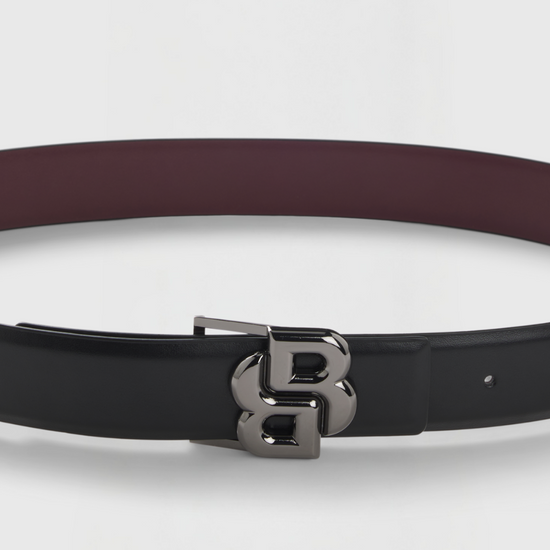 Boss equestrian leather belt purple