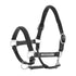 Black leather halter for horses